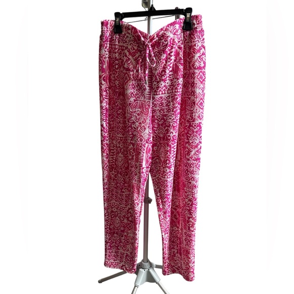 Soho Pants - Soho Pink and White Textured Pants size M